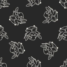 fairy doodle seamless pattern background N2
