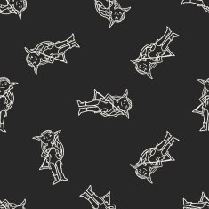 fairy doodle seamless pattern background N3