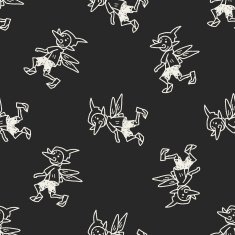 elf doodle seamless pattern background N8
