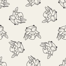 fairy doodle seamless pattern background N6