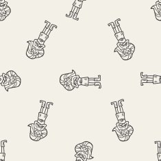 fairy doodle seamless pattern background N8