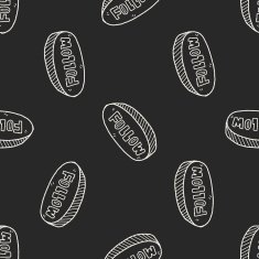 follow doodle seamless pattern background N2