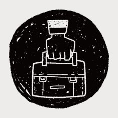 briefcase doodle drawing N21
