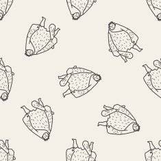 giant ogre doodle seamless pattern background N4