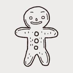 gingerbread man doodle N10