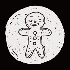gingerbread man doodle N12