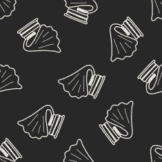 gramophone doodle seamless pattern background N4