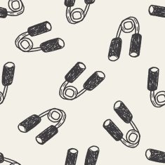 hand training tool doodle seamless pattern background