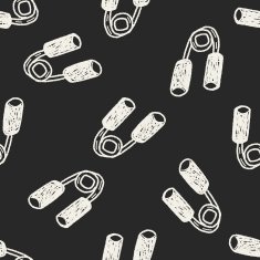 hand training tool doodle seamless pattern background N2