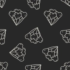 heart balloon doodle seamless pattern background N2