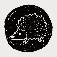 hedgehog doodle N6