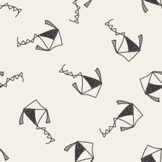 Kite doodle seamless pattern background