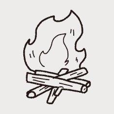 campfire doodle N5