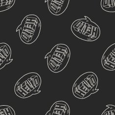 hello doodle seamless pattern background N2