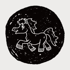 horse doodle N11