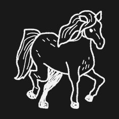 horse doodle N12