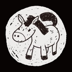 horse doodle N13