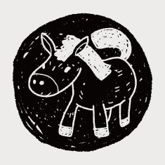 horse doodle N15