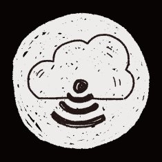 internet cloud doodle drawing N46
