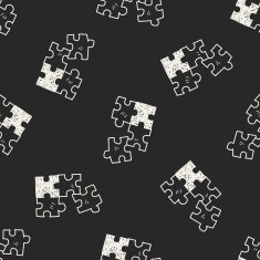 jigsaw doodle seamless pattern background N2