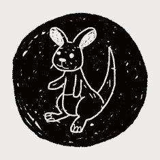 kangaroo doodle N6