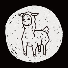 llama doodle N4