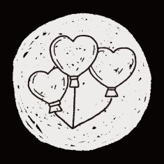 love balloon doodle N9