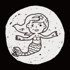 Mermaid doodle N6