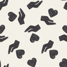 love doodle seamless pattern background N9
