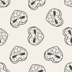 love gift doodle seamless pattern background