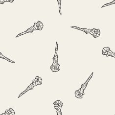Magic Wand doodle seamless pattern background N3