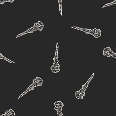 Magic Wand doodle seamless pattern background N4