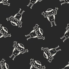 monster doodle seamless pattern background N23