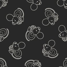 mouse doodle seamless pattern background N2