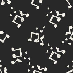 music doodle seamless pattern background N2