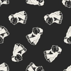 orangutan monkey doodle seamless pattern background N2