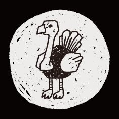 ostrich doodle N10