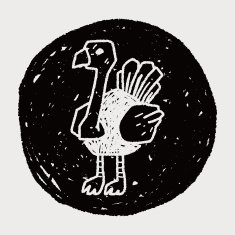 ostrich doodle N12