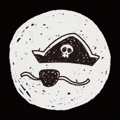 pirate hat and mask doodle N2