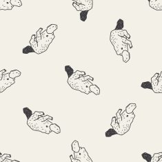 platypu doodle seamless pattern background