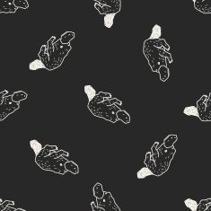 platypu doodle seamless pattern background N2