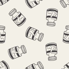 power bottle doodle seamless pattern background