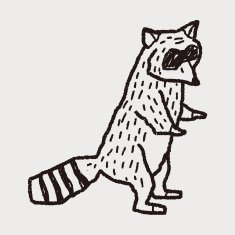raccoon doodle N7