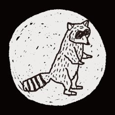 raccoon doodle N11