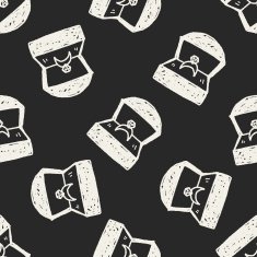 ring doodle seamless pattern background N4