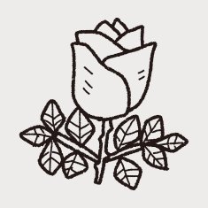 rose flower doodle N13