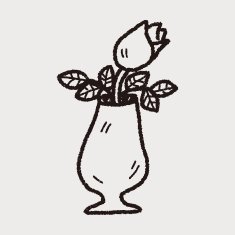 rose flower doodle N14