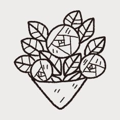 rose flower doodle N15