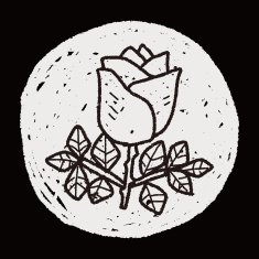 rose flower doodle N20