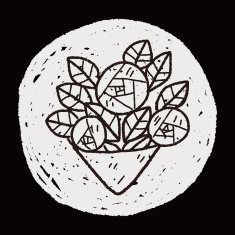 rose flower doodle N23